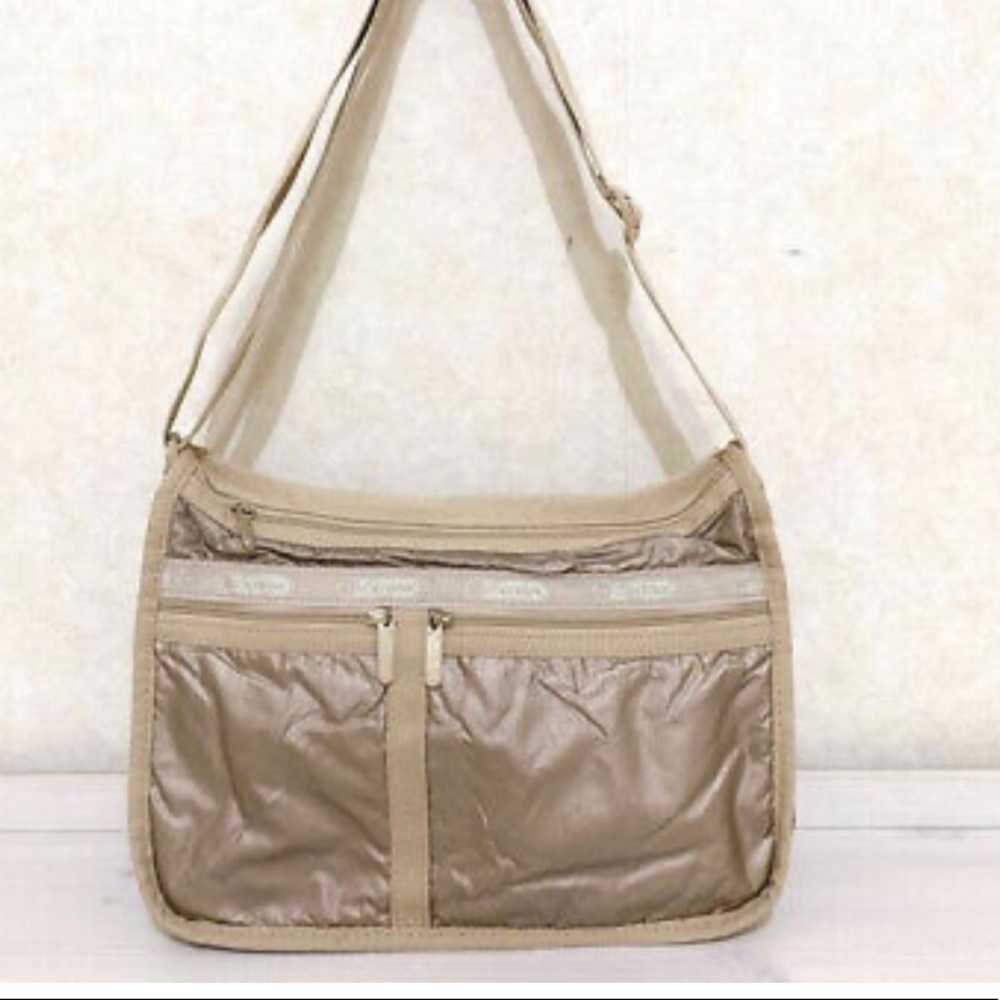 LeSportsac Shoulder Bag Metallic Beige/gold